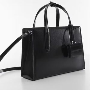Mango Saffiano-effect shopper bag